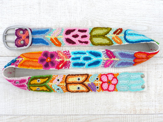 Ceinture brodée Florcita ivoire