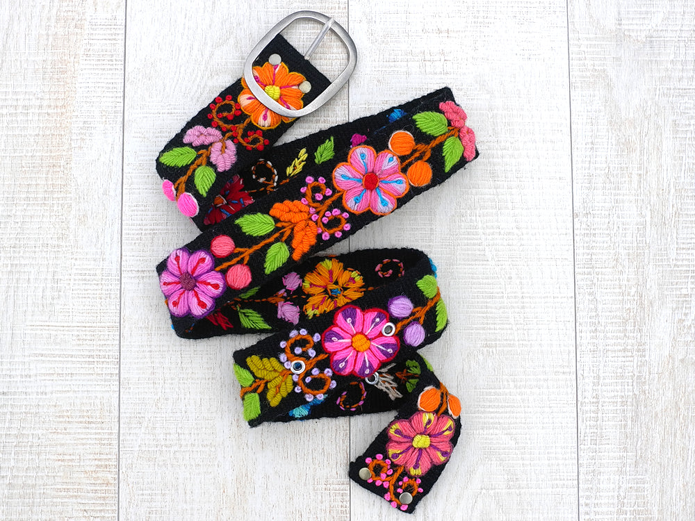 Wholesale embroidered belts peruvian Floral