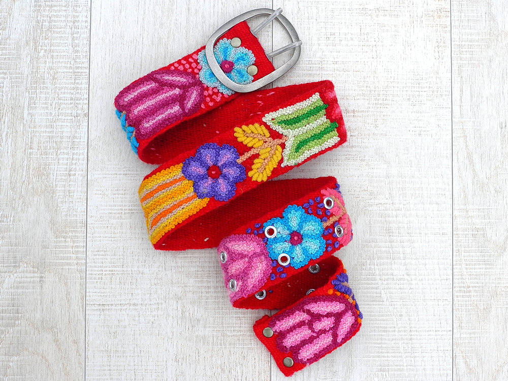 Wholesale embroidered belts peruvian Florcita