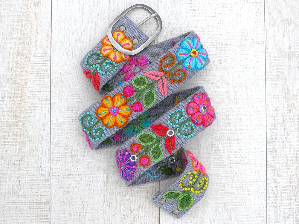 Wholesale embroidered belts peruvian Floral